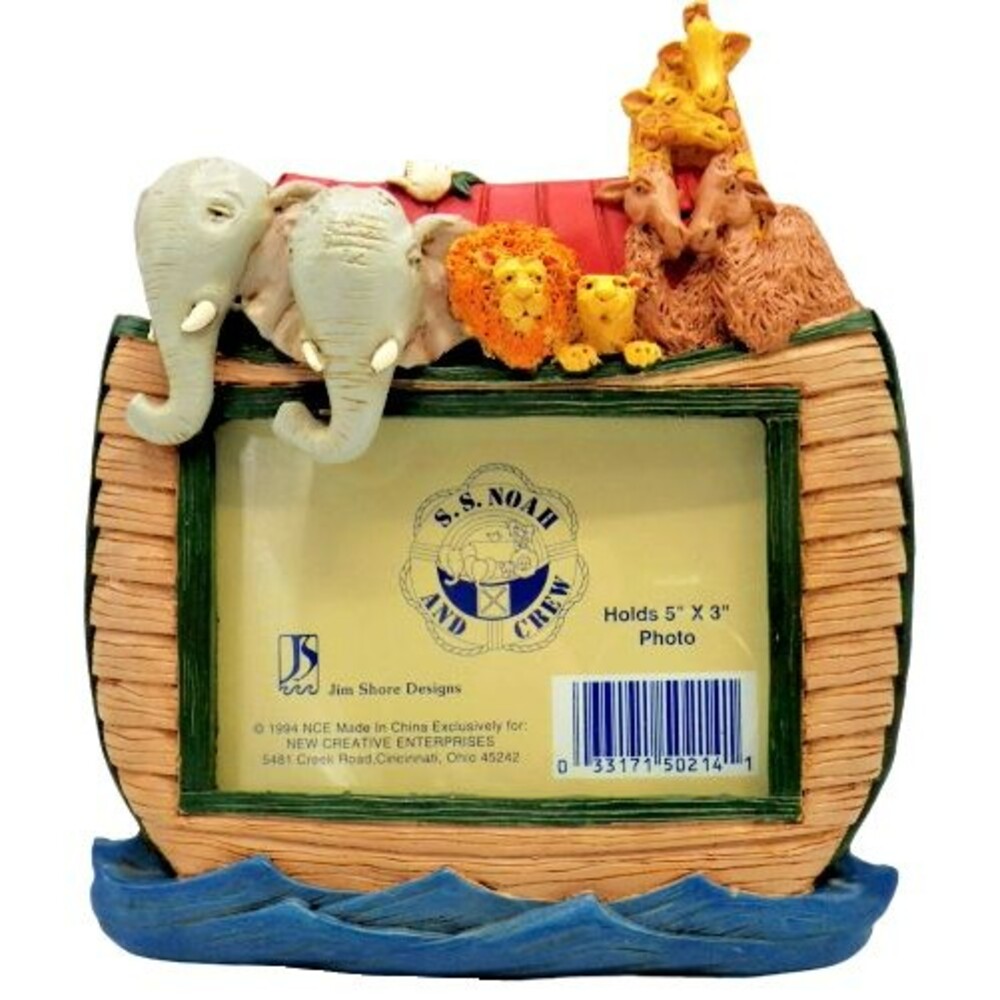 Jim Shore Designs Noah's Ark Picture Frame Nursery Baby Photo SS Noah and Crew